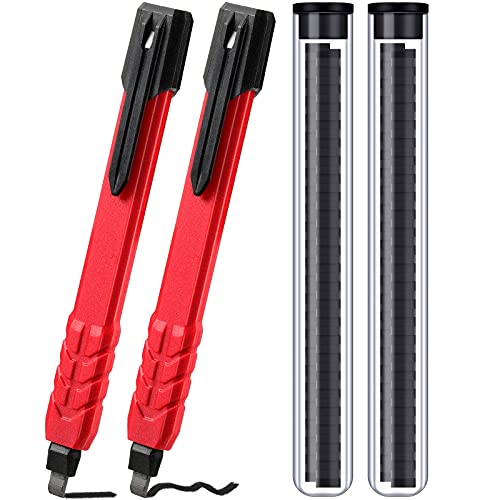 Mechanical Carpenter Pencils Construction Woodwork Pencils Carpenter Pencil Refills Carpenter Drawing Scriber Tool for Art Drawing Writing Sketching Woodworking Architect (2 Set)