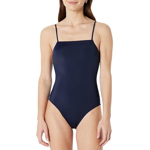 Amazon Essentials Womens Square-Neck One-Piece Swimming Costume Navy 16