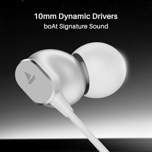 Image of Boat Bassheads 90C Earphone (White)