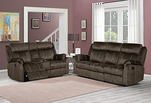 Global Furniture Usa White/Grey Kylie Mirror Reclining W/Drop Down Table Coffee Sofas, Standard #TOP2