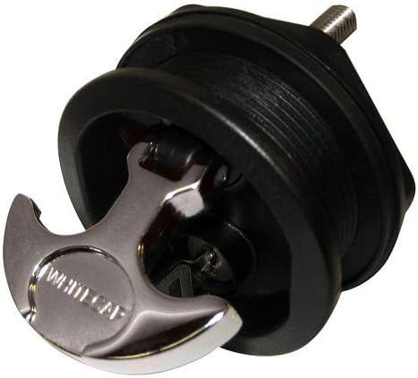 Whitecap T-Handle Latch - Chrome Plated Zamac/Black Nylon - Locking - Freshwater Use Only