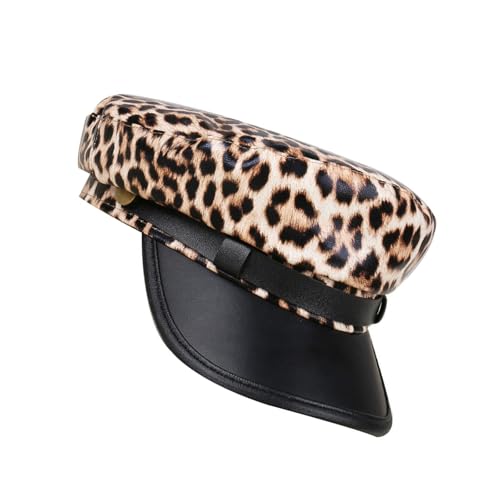 Casquette plate sans couture anti-irritation style léopard respirant