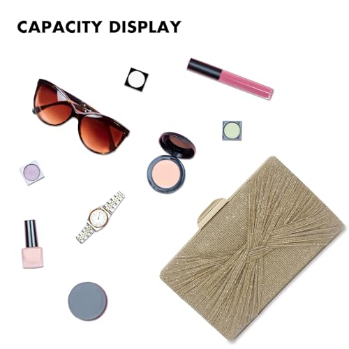 Image of Clutch Purse for Women, Evening Bag with Removable Chain Strap Elegant Handbag for Wedding /Prom /Cocktail /Party