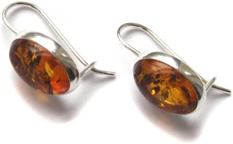 Ian and Valeri Co. Amber Sterling Silver Love Classic Oval Earrings - Image 3