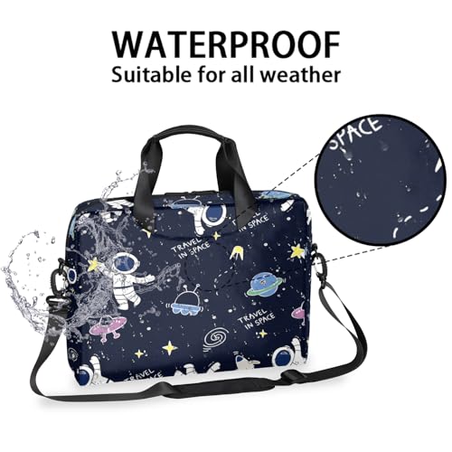 Bolso para portátil con tema espacial, 16 pulgadas, resistente al agua miniatura 2