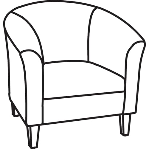 Sillón Club Tela Plegable Negro miniatura 7