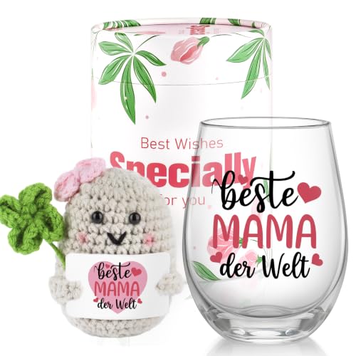 AMILEBERLY Geschenke für Mama Weihnachtsgeschenke für Freundin Beste Mama Der Welt Geschenket Positive Kartoffel mit Glücksbringer für Dankeschön Geschenk Geburtstaggeschenke für Freundin Frau