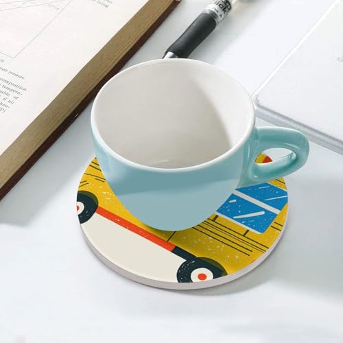 Dessous de verre céramique résistant à la chaleur, finition liège premium - 6