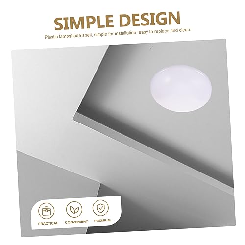 Image of Ceiling Light Cover Modern Round Shade for Soft Light Diffusion Easy to Install for Bedroom Office Kitchen and Bathroom