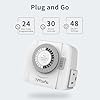 TiFFCOFiO Indoor Mechanical Outlet Timer, 3 Prong Timers for Electrical Outlets, 24-Hour Programmable Plug in Light Timer, ETL Listed (2 Outlets,1 Pack)