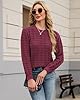 Quatrefox Jumpers Sweaters Women Fall Winter Jumper Long Sleeve Knitted Pullover Ladies Crew Neck Wavy Knit Tops Casual Loose Fit Knitwear Sweaters (Wine Red, XXL) #3