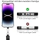 GUMO-LONG Handyband Universal, Kette zum Umhängen, Handykordel zum Umhängen, kompatibel mit Allen Smartphones, Handyband mit jeder Hülle kombinierbar - Weiß