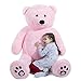 VERCART Orso Peluche Gigante Orsacchiotto di Peluche XXL Teddy Bear Morbida Perfetto per Compleanno, Natale, Giocattolo Rosa 183cm