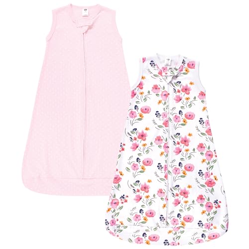 Image of Hudson Baby Unisex Baby Cotton Wearable Sleeping Bag, Sack, Blanket, Floral Bouquet Sleeveless, 18-24 Months