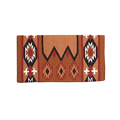 Mustang Nz Wool Laredo Saddle Blanket, Rust/Black #TOP10