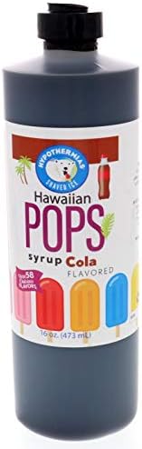 Miniatura 2 de Hawaiian Pops kit de jarabes de cono de nieve en un paquete variado de aperitivos para niños, 3 jarabes de sabor (cola, frambuesa azul y cereza