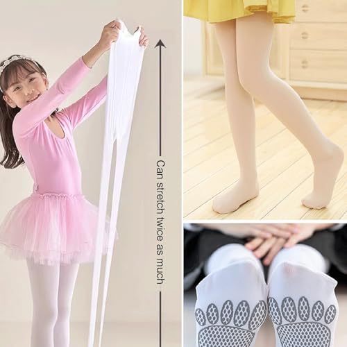 Girls Ballet Dance Tights Kids Footed Leggings Soft Thin Stockings Non Slip Stretchy Transition Tight for Student School2