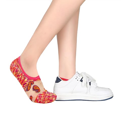 Image of Benefeet Sox Sheer No Show Socks for Women Girls Lace Mesh Low Cut Liner Socks Ultra Thin Nylon Invisible No See Footies Sock