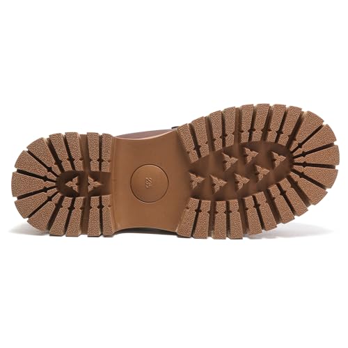 Image of Platform Loafers for Women Chunky Heel Lug Sole Loafers Slip ons Round Toe
