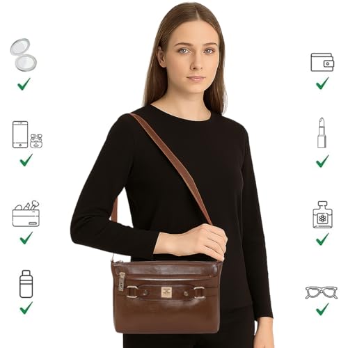 Image of ESBEDA Classic Structured Buckle Sling For Women | Ladies Purse | Slings For Casual Carry | Stylish Sling Bag | Gift Bag For Women