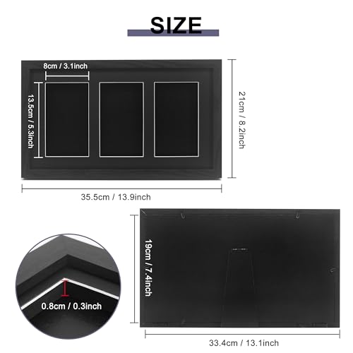 Image of FramePro PSA Graded Card Display Frame, Wall Mount Baseball Trading Card Display Case ONLY fit for PSA Graded Cards, Display for Basketball Football Hockey Pokemon MTG Yugioh Cards 3 PSA
