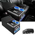 Mittelkonsole mit Ablagen Staufach, Universal Fit Armlehnen Box, Mittelkonsole Auto mit Kabellosem Induktivem Laden, USB und LED-Licht Zubehör, Für Die Meisten Limousinen SUV Pick-up-Truck