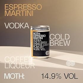 Buy MOTH Espresso Martini Ready-to-Drink Cans – Premium Vodka, Cold Brew & Coffee Liqueur, 14.9% ABV, Rich Chocolatey Flavor