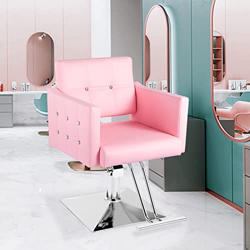 Dangvivi Pink Salon Chair Hydraulic Barber Chair For Barbershop,360 Degree Swivel, Beauty Spa Styling Hairdressing Equipment For Women #TOP1