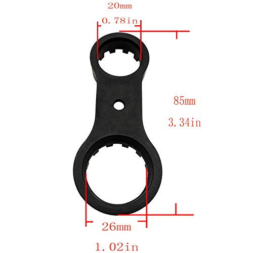 Longdex Bicycle Wrench Plastic Double Head Front Fork Repair Spanner Remover Repair Tool for SR Suntour XCT XCM XCR