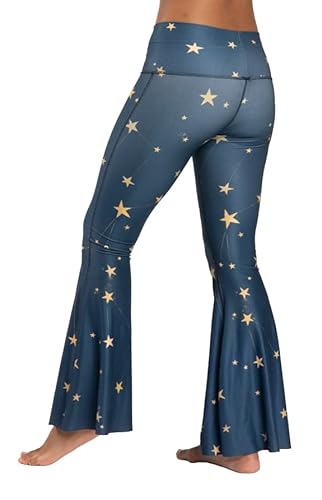 Teeki Great Star Nation Navy Crop Bell Bottom Pant For Women - Small #TOP7