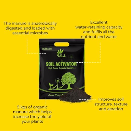 Image of SJ Organics Soil Activator High Grade Organic Manure, 100% Natural Soil Conditioner and Plant Growth Booster, 1kg