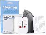 Universal Travel Adaptor Worldwide for 150+ Countries, International Power Charger, European Adapter, Wall Charger Power Plug for USA EU UK AUS ,Compatible with iPod, iPhone.