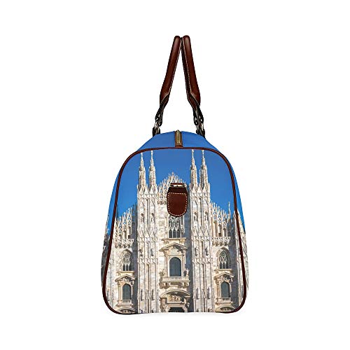 Teen Girl Duffel Bag Unusual Beautiful Milan Cathedral Waterproof Microfiber Leather Carryon Bag Men Bags Travel Kids Tote Bag Travel Bag For Kids Organizer Travel Bag