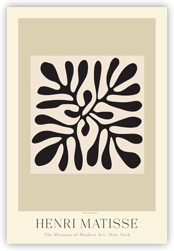 Póster de Henri Matisse pintura vintage beige en lienzo para renovar la pared del salón