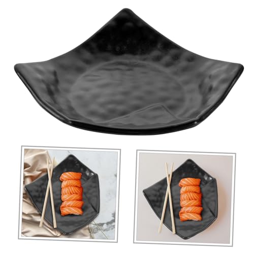 Plato para Sushi de Melamina Negro 9.06x7.48x1.97 in miniatura 6