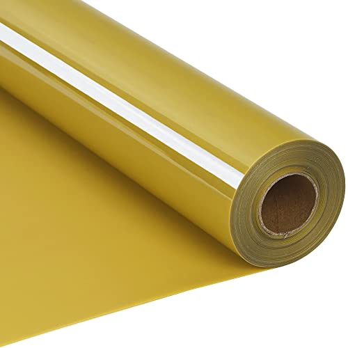 RENLITONG Golden Iron on Vinyl 12Inch by 20ft Roll HTV Heat Transfer...