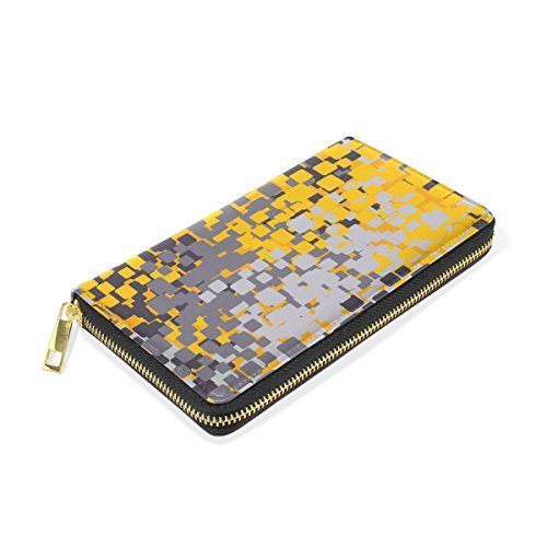 U LIFE Geometric Mosaic Marble Stone Polka Dots Wallets Purse Cash Card Holder Case Leather - Image 4