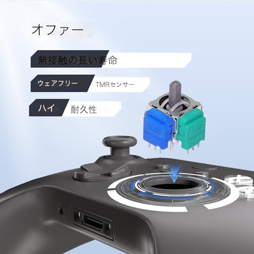 K-Silver TMR ジョイスティック 交換用 ツールキット&ビデオガイド付き JS13サムスティック - ドリフトなし 高精度 滑り止め 耐久性のあるジョイスティック PS5用 ペア