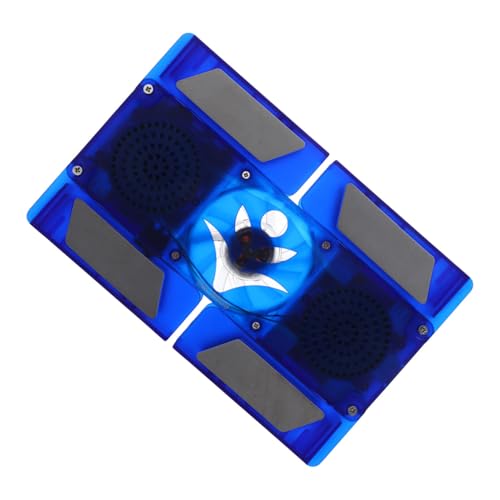 Base plegable portátil para laptop con ventilador azul miniatura 1