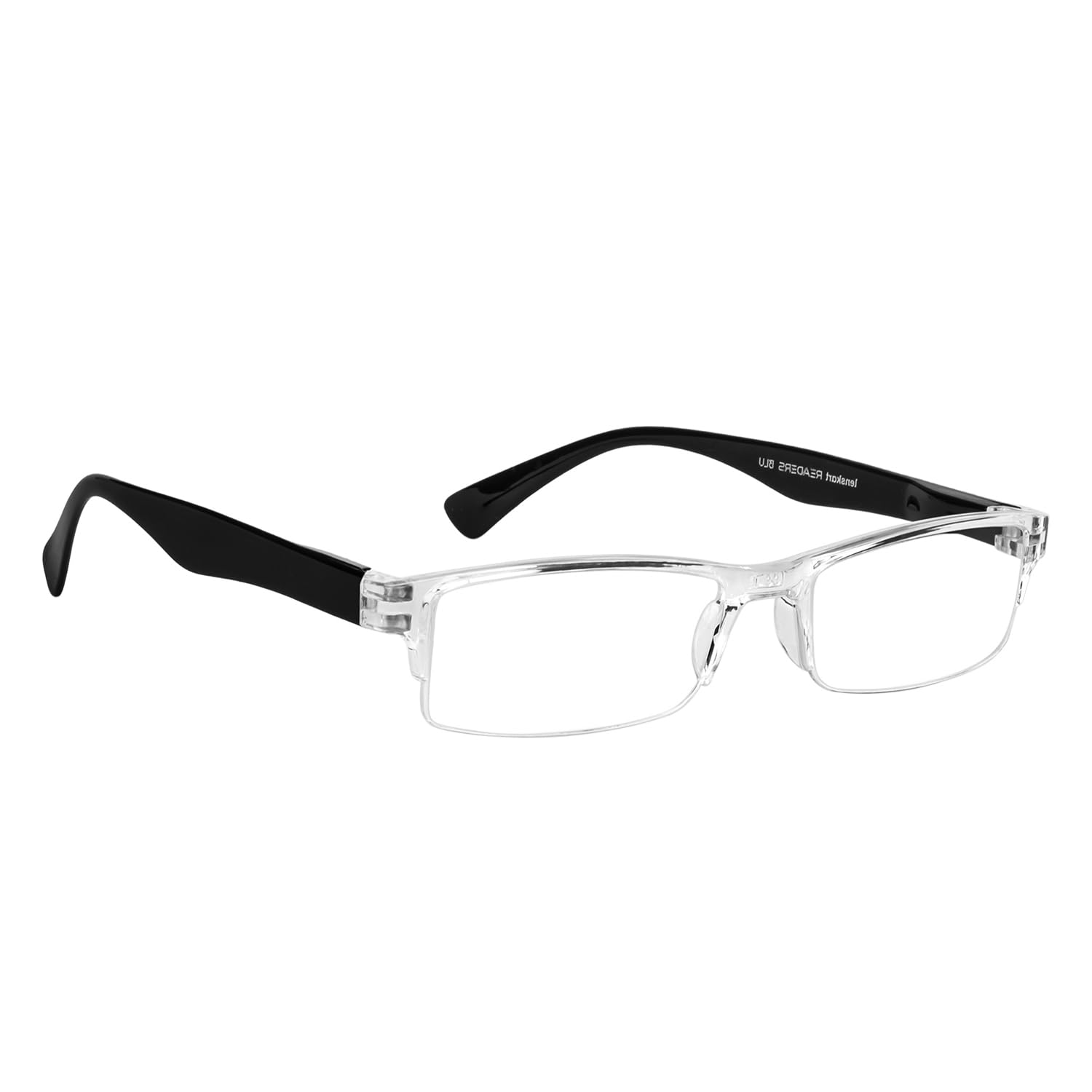 Lenskart READERS | Transparent Rectangular Half Rim Reading Eyeglasses | For Men & Women | For 1 Power | LR E13968-image-1