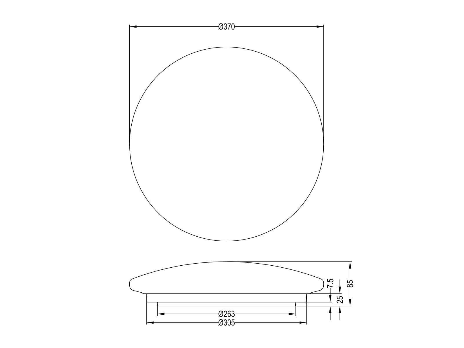 Reality R62601301 Plafonnier Plastique 18 W Integrated Blanc