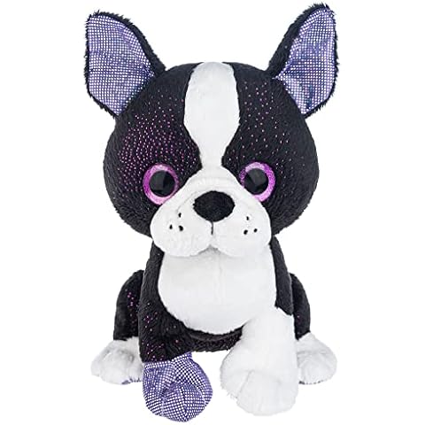 Webkinz 10 inch French Bulldog, Premium Stuffed Dog, Plush Toy, Black and Purple Animal Cover