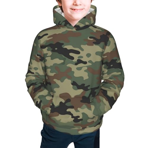 Boys and Girls Soft Long Sleeve Hoodie Funny Pullover Sweatshirt with Pockets