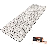 KingCamp Camping Sleeping Pad Lightweight Inflatable Backpacking Pad Thick Durable Camping Mat Waterproof Tent Padding for Traveling Camping Hiking Pad (BeigeCoffee)