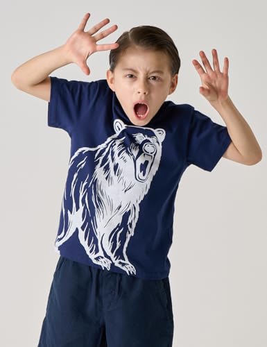 Image of LAPASA Boys & Girls Cotton Graphic T-Shirts 4 Pack Tees for 3T-13Y Kids K01