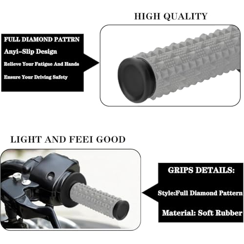 Image of 7 /8 inch Motorcycle Handlebar Grips 22mm for Apollo 125cc 250cc for Yamaha Honda Suzuki Kawasaki Dirt Pit Bike Universal ATV UTV