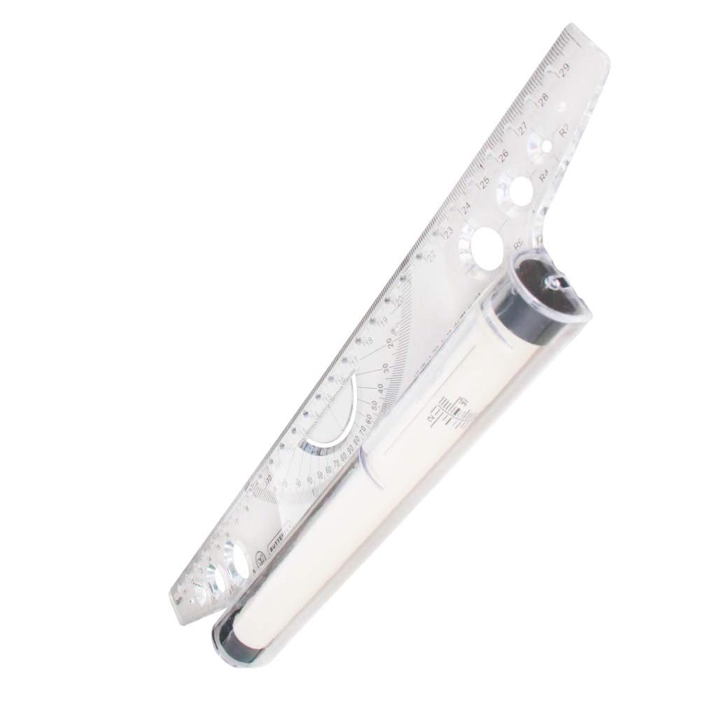 Utoolmart Rolling Parallel Ruler 12 inch, Balancing Scale Multi-Purpose Drawing Measuring Tool for Drawing Parallel Lines, Circles, Angles 1pcs - Image 4