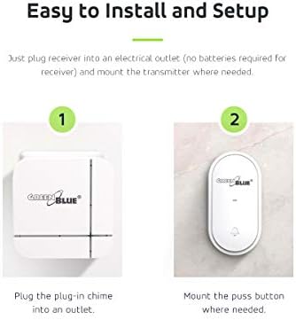 Green Blue Wireless Doorbell (Wireless Doorbell)