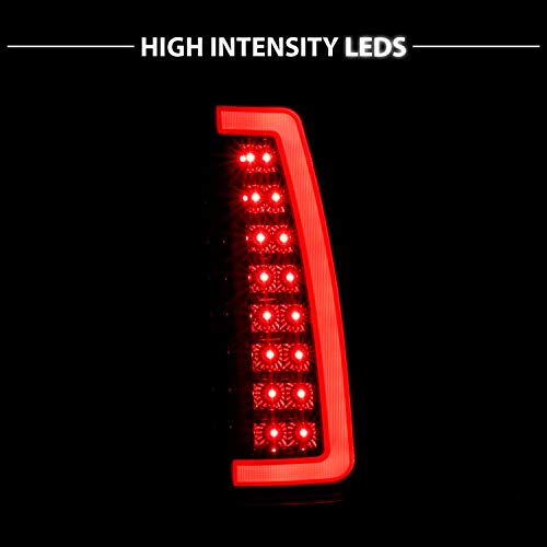 Amerilite Full Size Tahoe Suburban C-Type Led Tube Tail Lights Set For 1988-1999 Chevy Gmc;Pickup Truck C/K - Passenger And Driver Side (Smoke), Vehicle Light Assembly, Smoke #TOP6