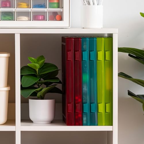 Image of IRIS USA 6-Pack A4 File Box Paper Cases |Made in USA| Fits 8.5 inch x 11 inch Letter Paper, Portable & Stackable - Multi-Color